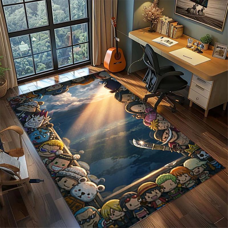 Washable Non Slip "ONE PIECE" Floor Mat Large Area Rug Carpet Bedroom Gamer Room Decor kwq11