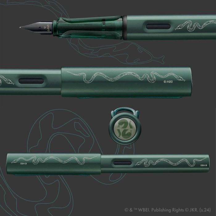 Lamy AL-star Harry Potter Slytherin Специальное издание Перьевая ручка с гербом факультета EF Стальное перо Легкий алюминиевый корпус Включает
