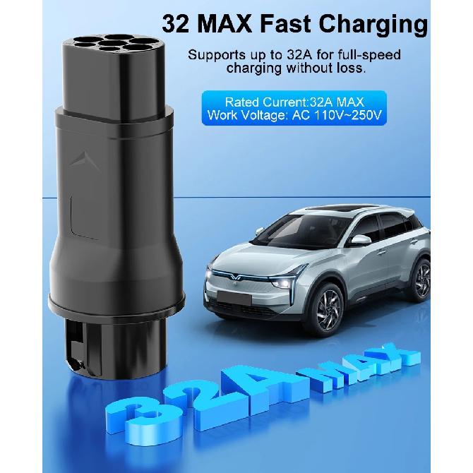 Type1 to GBT EV Charging Adapter Electric 32A Max 110V-250V Vehicle Charging Convertor for Car Charger Charging Adapter
