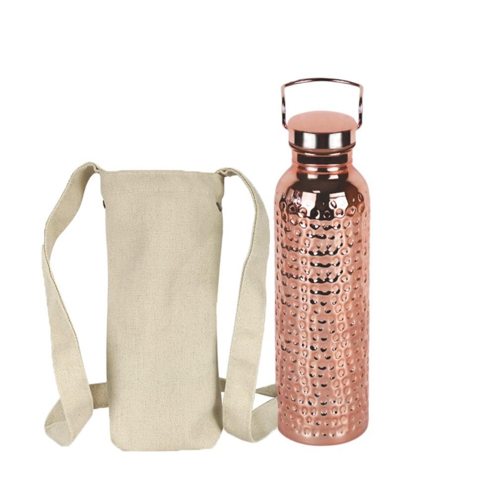 Portable Electroplated Copper Water Bottle 304 Stainless Steel Sports Water Bottle Outdoor Sports
