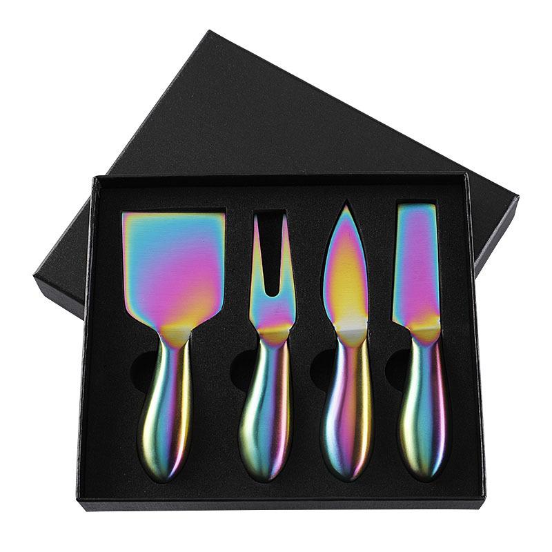 Нож для сыра с полой ручкой, подарочный набор из 4 предметов, нож для сыра из нержавеющей стали, вестерн-нож и вилка