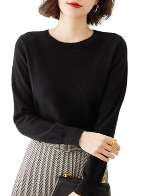 Свитер BN1 Select Knit Не требует глажки Идеально подходит для и Этот свитер с круглым вырезом идеально подходит для женщин черного цвета Размер Женский Кашемировое прикосновение (Можно стирать в стиральной машине,