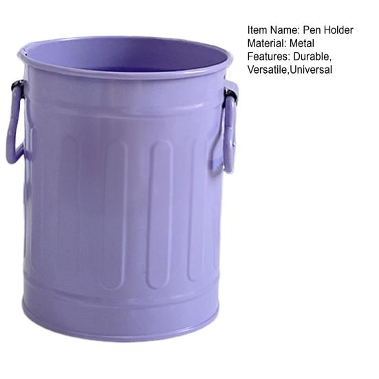 Cartoon Pen Holder Metal Storage Organizer for Pens Pencils Erasers Crayons Markers Large Capacity Desktop Pen Stand for Office School