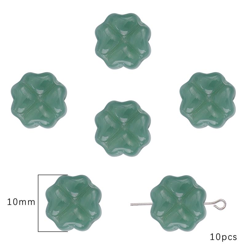 20 шт./пакет 10 мм стеклянные бусины в виде цветов, очаровательные бусины-разделители для серег, ожерелья, изготовления ювелирных изделий своими руками