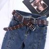 Wide Side For Man Star Hole Waist Strap Women Waistband Double Grommet Hole Korean Waist Belts