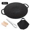Корейская круглая сковорода-гриль, толстая чугунная сковорода, плоская блинная сковорода с антипригарным покрытием, каменная плита Maifan, поднос для барбекю, инструмент для барбекю