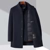 Double-sided Cashmere Coat Men's Winter Stand-up Collar Woolen Coat Middle-aged Dad Removable Liner Casual Woolen Top