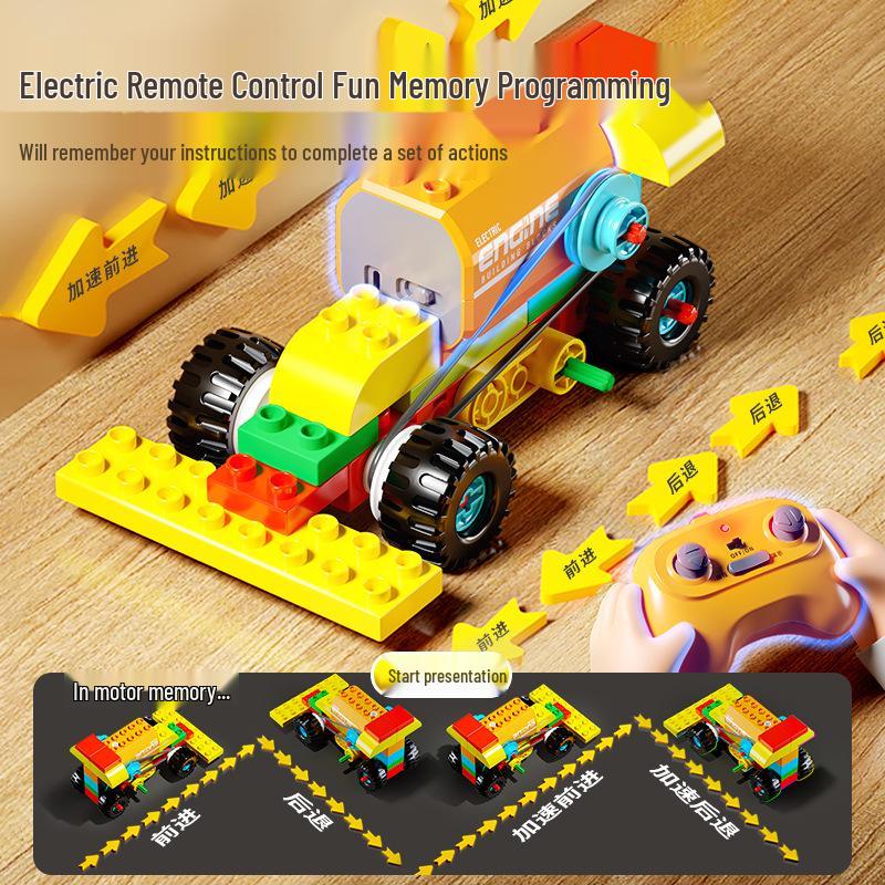 Крупные STEM строительные блоки: Креативный робот-программист игрушка для детей