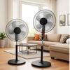 Compact Electric Floor Fan, Quiet Vertical Air Circulator, Removable & Washable for Home or Dorm Use