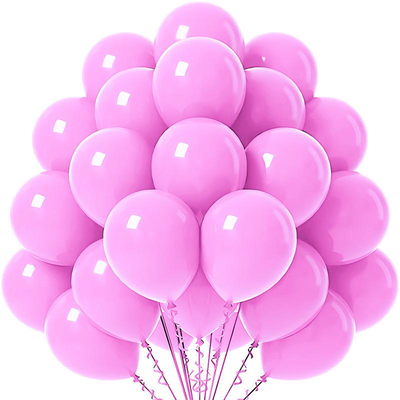 Solid Color 10-Inch Matte Latex Balloon Set for Children's Birthday Decoration