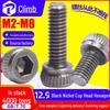 12.9 Grade Black Nickel Hexagon Socket Screw, Cylindrical Head, High-Strength, Sizes: M3/M4/M5