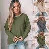 Ladies' New Versatile Work Four Seasons Leisure Daily Sexy Beautiful Loose Top Long Sleeve T-Shirt