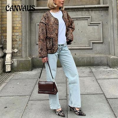 Женская винтажная леопардовая куртка, осенняя короткая куртка Spice Girls с круглым вырезом