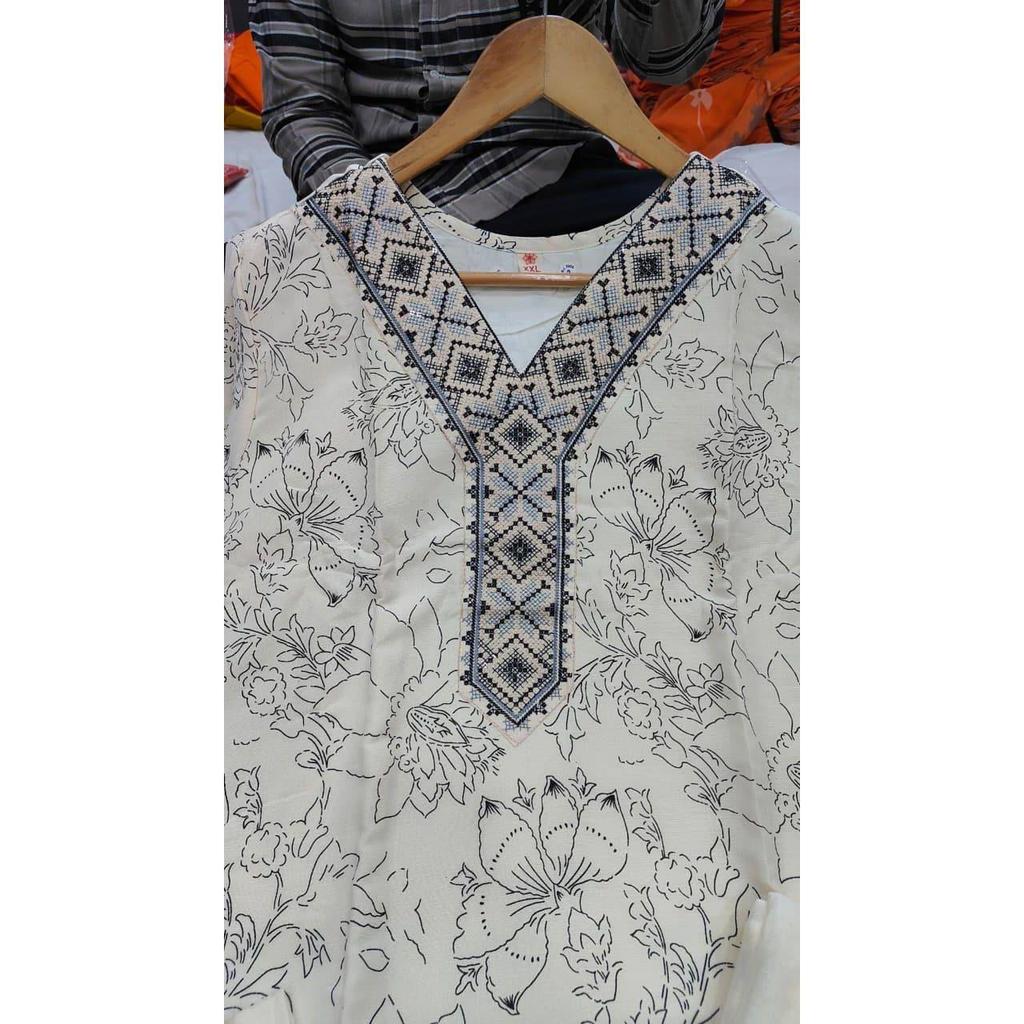 Women's Rayon Embroidered and Printed Straight Kurta with Pant And Dupatta Sets