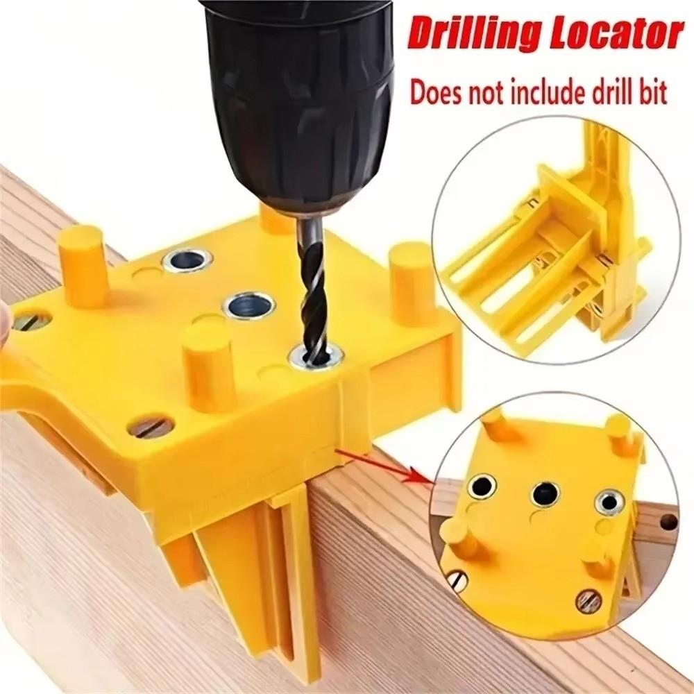 Handheld Woodworking Dowel Drill Guide 6/8/10mm Hole Saw Tool Locator Clamp For Carpentry Straight Hole Drill Bit Hand Tool