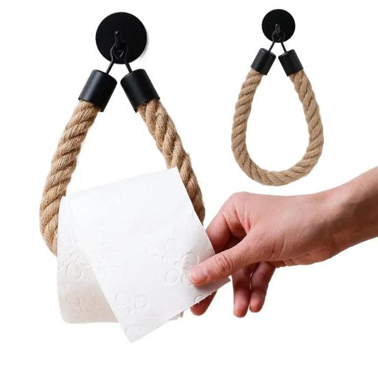 Держатель для туалетной бумаги в стиле ретро, самоклеящийся, установка без сверления, многофункциональная вешалка для полотенец, подставка для рулонов бумаги, украшение для ванной комнаты
