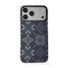 Магнитный чехол с текстурой кевлара и углеродного волокна для iPhone 17 Pro Max - Полуобернутая защитная крышка с аквапечатью