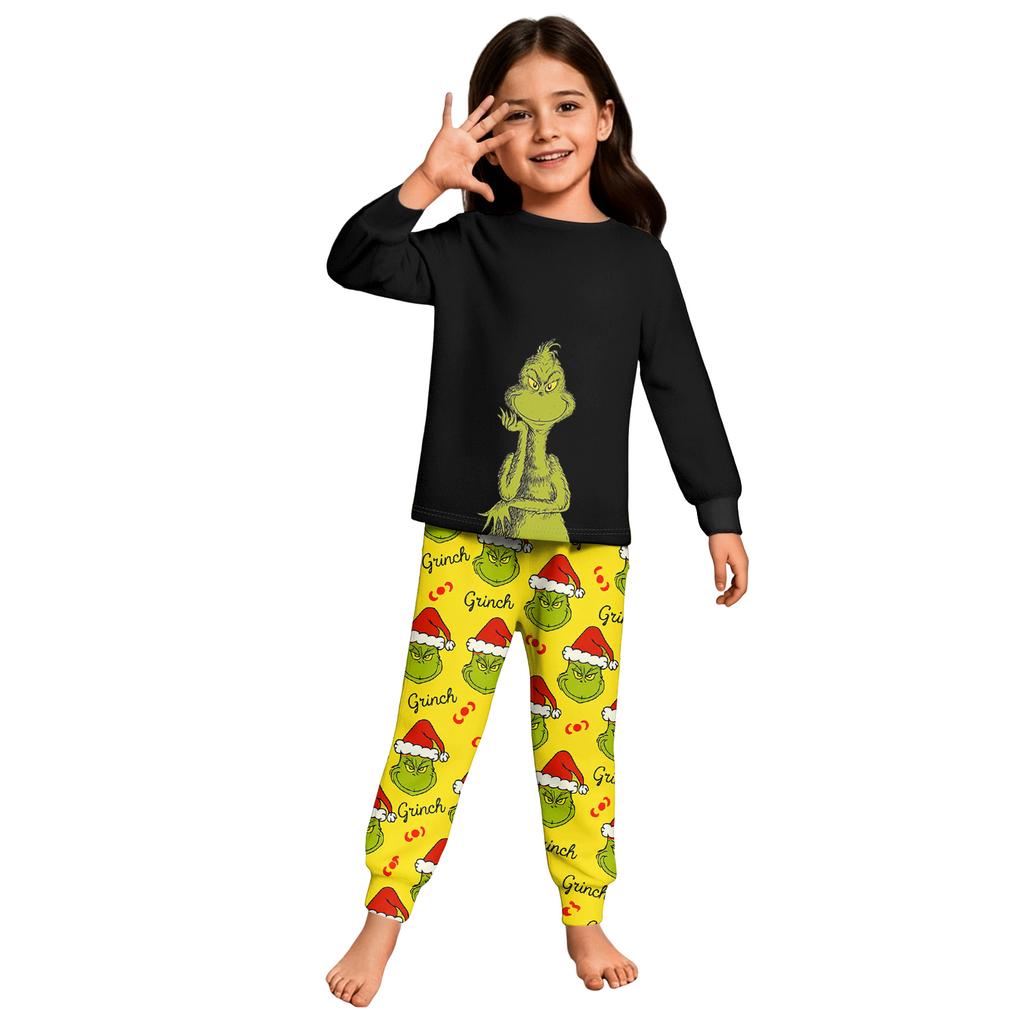 Children's  Boys And Girls Thin Two-piece  Long-sleeved Pants Two-piece
