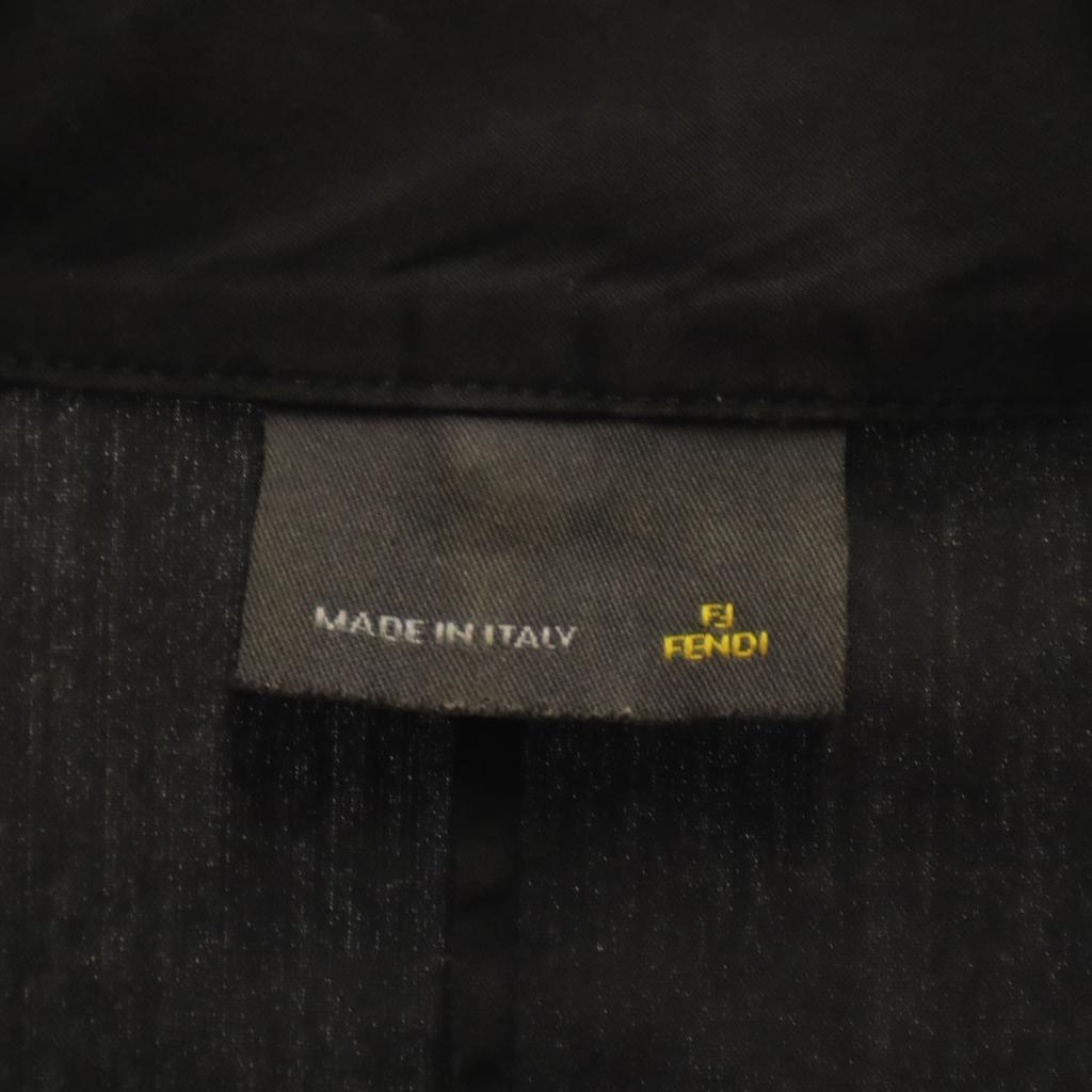 Fendi Made In Italy Long Sleeve Cotton Shirt 42 Black Women Used