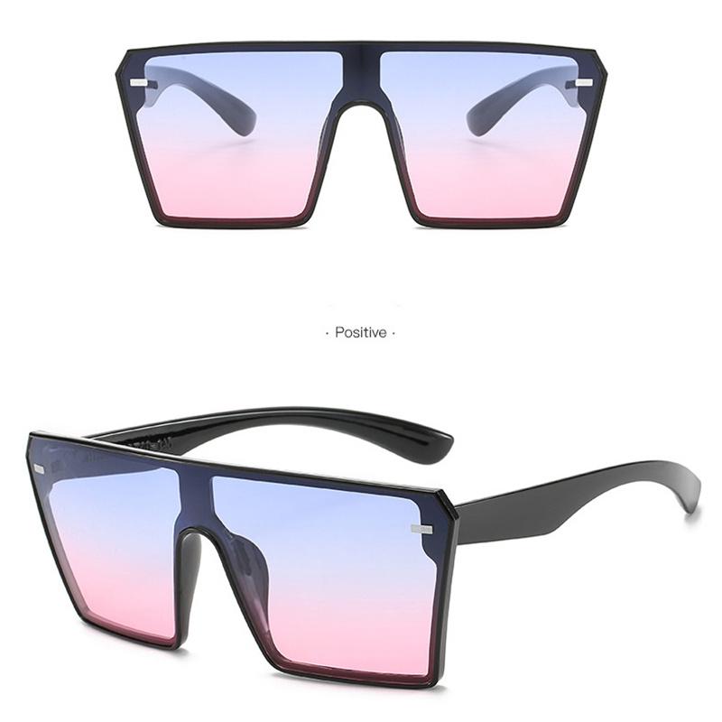 Модные большие квадратные солнцезащитные очки женские ретро-очки с плоским верхом и градиентом мужские солнцезащитные очки женские