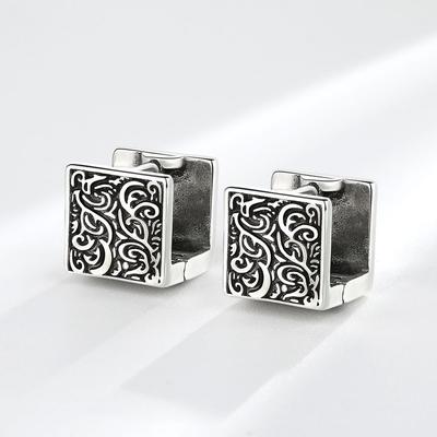 Серьги-гвоздики Tang Caohua Square Double Side Ear Buckle Women's, новый нишевый дизайн, модные, легкие, роскошные украшения для ушей