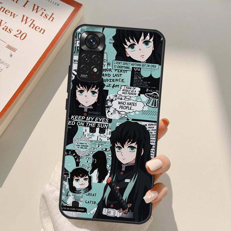 Чехол Muichiro Tokito Kimetsu no Yaiba для Xiaomi Redmi Note 11 Pro 8 9 11S 10S 9S Note 10 Pro, чехол для Redmi 10 10C 9A 9C