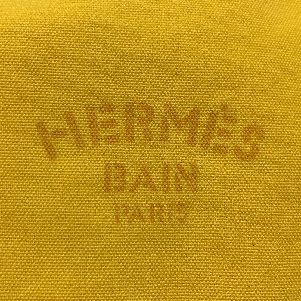 HERMES New Yachting Pouch GM  Pouch Canvas yellow