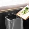 Кухонная полка для мусора, держатель для мешков для мусора на двери шкафа, держатель для хранения мусора в шкафу из нержавеющей стали