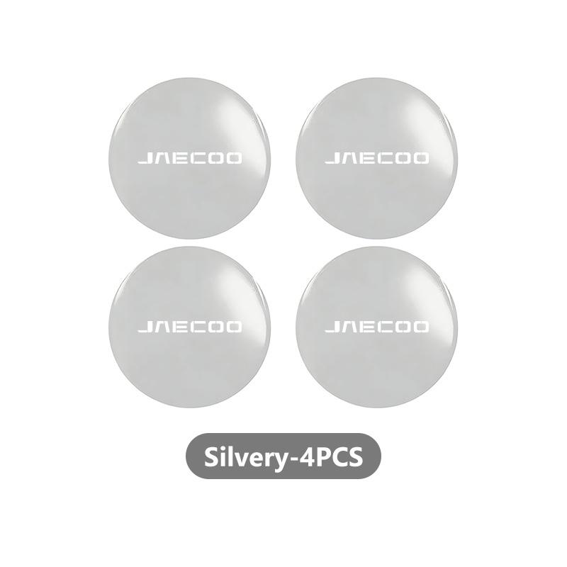 4Pc Aluminum Metal Emblem Car Wheel Center Hub Caps Sticker Badge For JAECOO J7 PHEV J8 2WD AWD