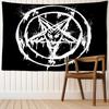 Black Abstract Pentagram Tapestry Wall Hanging Psychedelic Witchcraft Dormitory Bedroom Home Decor Background Cloth