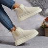 Women's Snow Boots   Short Tube Thick Sole Thickened Cotton Shoes a Step Plus Velvet Autumn and Winter Fashion Short Boots