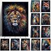 Abstract Graffiti Wall Art Canvas Painting Watercolor Monkey Snake Lion Tiger Animal Portrait Poster for Living Room Home Decor