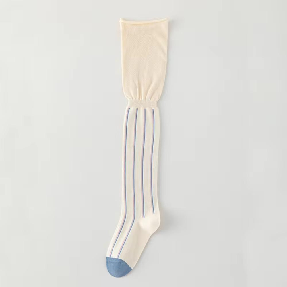 Vertical Stripes Thigh High Socks Loose Mouth High Socks Knee Length Stockings Autumn/Winter