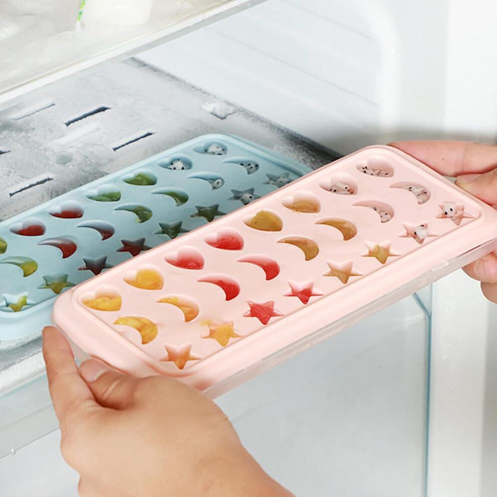 24hole ice cube molds silicone ice cube trays 2 colors to choose from