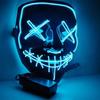 1PC LED Luminous Neon Mask Light Up Toy Mask Glowing Party Costume Accessory for Halloween Stage Cosplay Festival Night Event