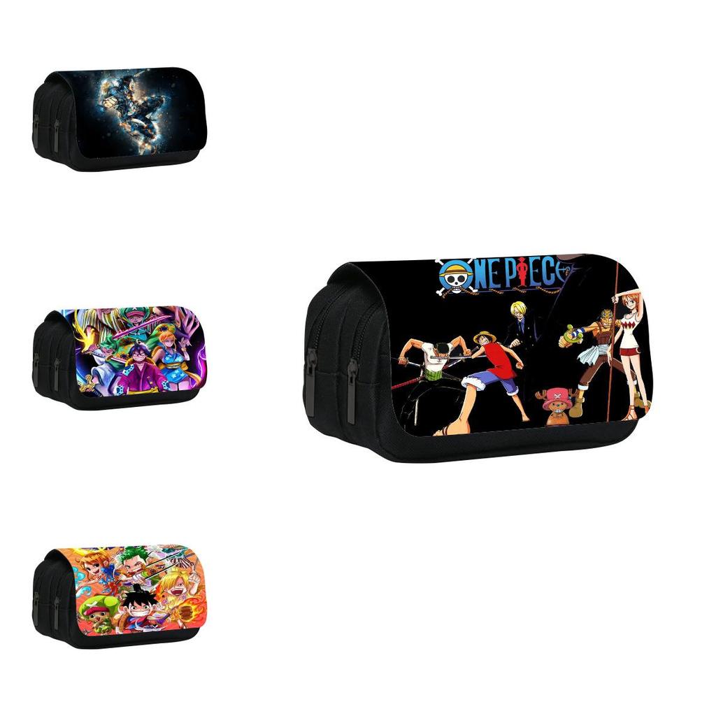 One Piece Large Capacity Double Layer Stationery Bag With Durable Nylon Material
