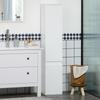 Bathroom Storage Column Unit, 2 Cupboards, 3 Adjustable Shelves, 30 x 28 x 152.5 cm, White