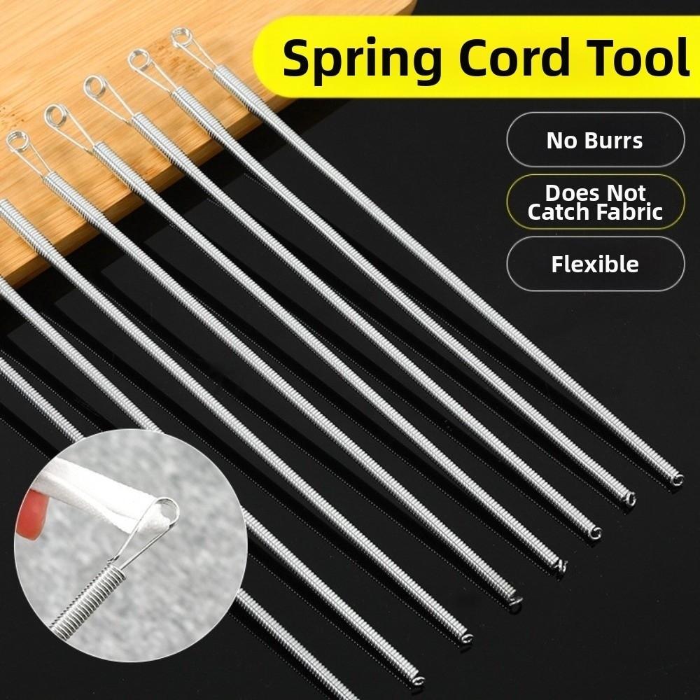 3PCS Quick Insert Spring Drawstring Threader Flexible Elastic Cord Threader  Clothing Repair
