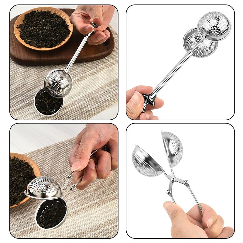 Tea Infuser Stainless Steel Tea Strainer Long Handle Tea Ball Infuser Filter Brewing Mesh Loose Leaf Diffuser Tea Accessories