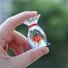 Handcrafted Glass Pocket Fish Figurine Mini Pocket Fish Ornaments Vibrant Glass Fish Desktop Decoration Home Office Decor
