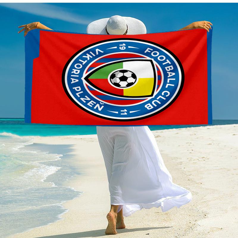FC Viktoria Fashion Beach Towel: Ideal for Summer Adventures, Soft, absorbent and quick drying, suitable for swimming and bathing