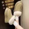 2024 Осень и Зима Новые Теплые Ботинки Женские Зимние Плоские Ботинки Плюшевые Повседневные Ботильоны Теплые Снежные Ботинки