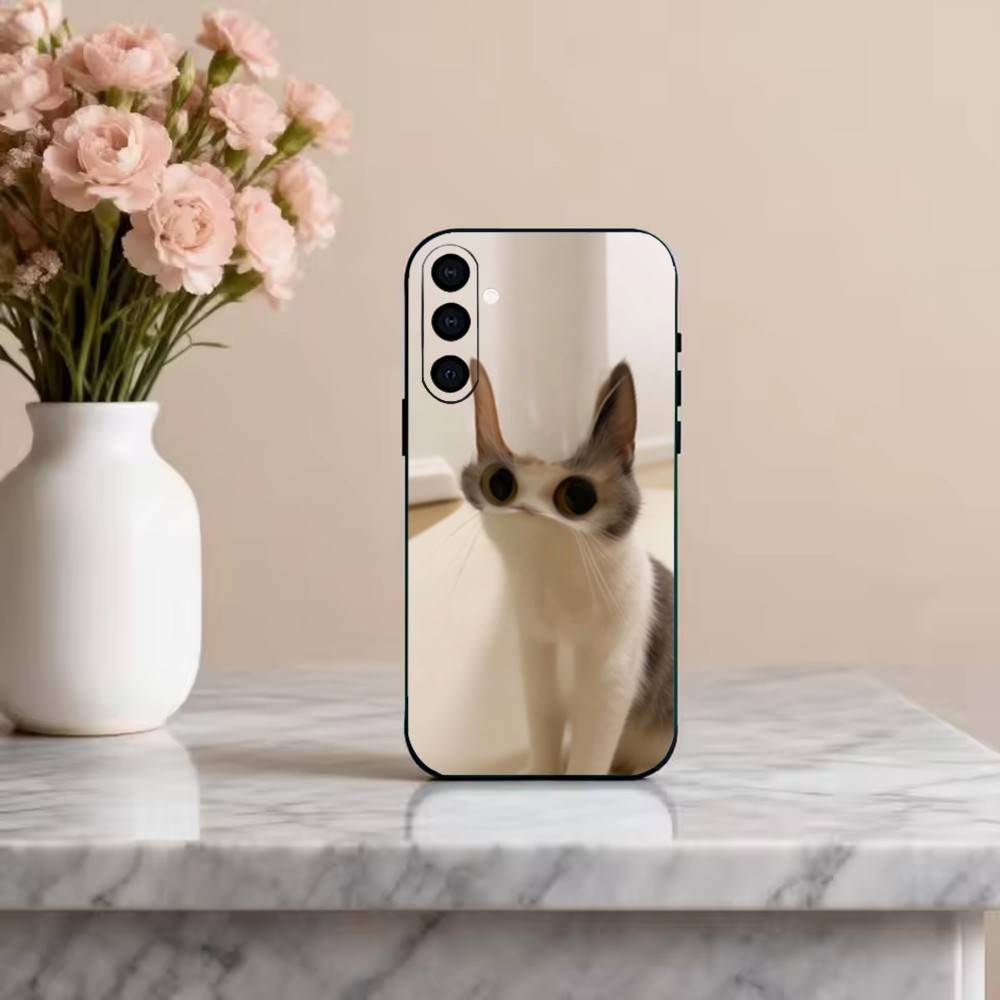 F-Funny C-Cat C-Cute Phone Case For Samsung Galaxy A73,A72,A71,A70,A53,A52,A51,Others Soft Black Cover