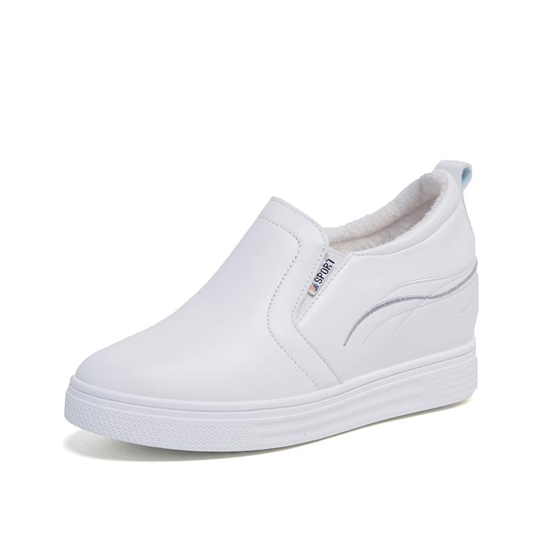 Весенняя женская обувь, новые однотонные женские кроссовки, женская вулканизированная обувь на платформе для отдыха, увеличивающая рост