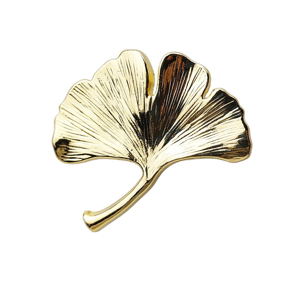 Высококачественная мебельная ручка для шкафов и ящиков, форма листа гинкго, цинковый сплав, украшение мебели, изысканное мастерство