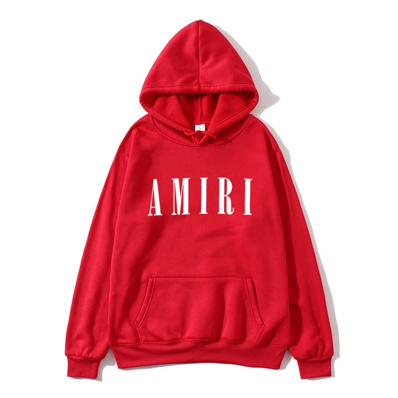 Amiri Print Unisex Casual Hoodie - Trendy Loose Fit Sweatshirt