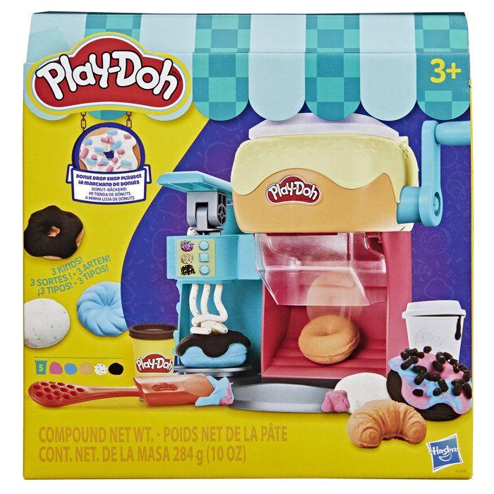 Play-Doh Donut Drop Shop, coffret de pâte à modeler, jouet de nourriture factice, loisirs créatifs pour enfants, dès 3 ans
