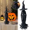 Standing Witch Statue Gothic Witch Figurine Collectible Halloween Retro Witch Sculpture for Mantel Porch Entrance Decoration