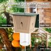 Outdoor Wooden Hanging Bee Trap House Shape Design for Effective Bee Capture with Transparent Collection Chamber