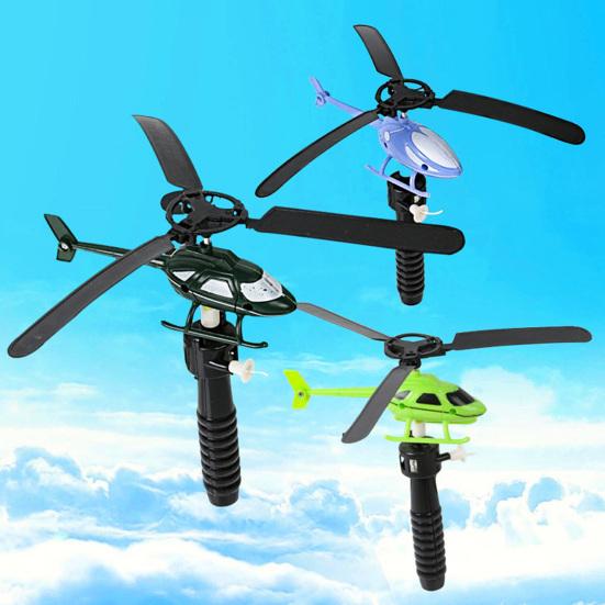 Interactive Toy Drive Toys Interesting Funny Pull Wires Helicopter Clockwork Drawstring Plane